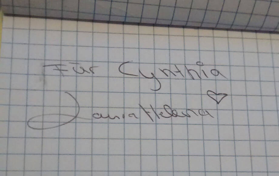 Laura Helena Autogramm
